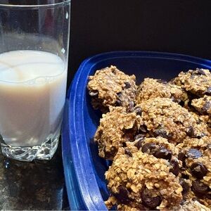 Healthy No Sugar - No Flour Chocolate Chip Oatmeal Cookie recipe. FREE !